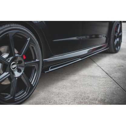 Maxton Design difuzory pod boční prahy ver.2 pro Audi RS3 8V Facelift, carbon-Look, Sedan