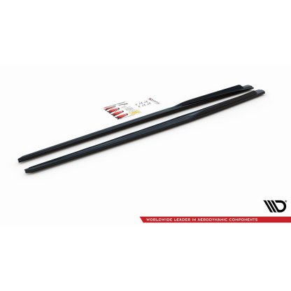 Maxton Design difuzory pod boční prahy ver.2 pro Audi RS3 8V Facelift, carbon-Look, Sedan