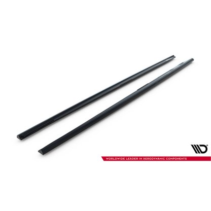 Maxton Design difuzory pod boční prahy ver.2 pro Audi S6 C7, černý lesklý plast ABS, Sedan / Avant