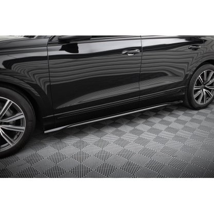 Maxton Design difuzory pod boční prahy ver.2 pro Audi SQ8 Mk 1, Mk 1 FL, černý lesklý plast ABS