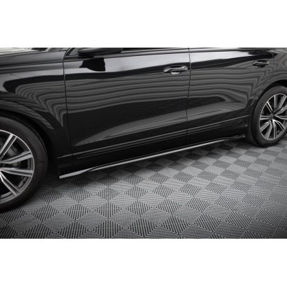 Maxton Design difuzory pod boční prahy ver.2 pro Audi SQ8 Mk 1, Mk 1 FL, černý lesklý plast ABS