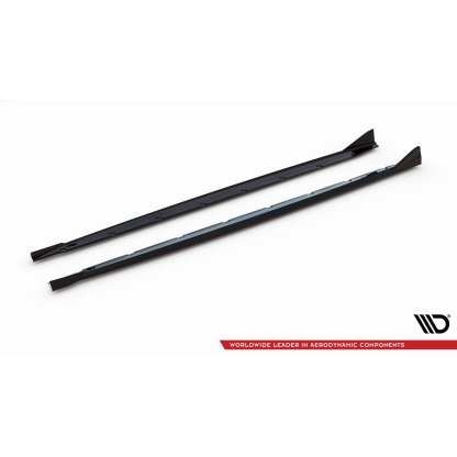 Maxton Design difuzory pod boční prahy ver.2 pro BMW řada 1 F70, černý lesklý plast ABS, M-Pack / M135i