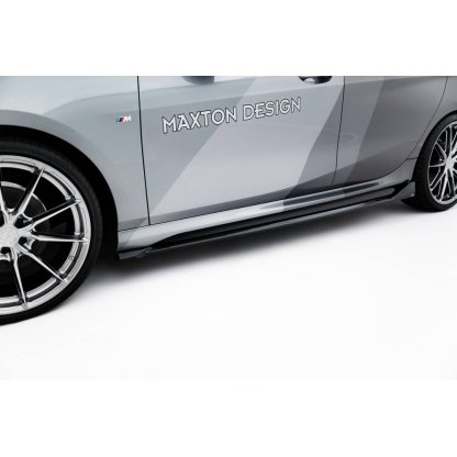 Maxton Design difuzory pod boční prahy ver.2 pro BMW řada 1 F70, černý lesklý plast ABS, M-Pack / M135i