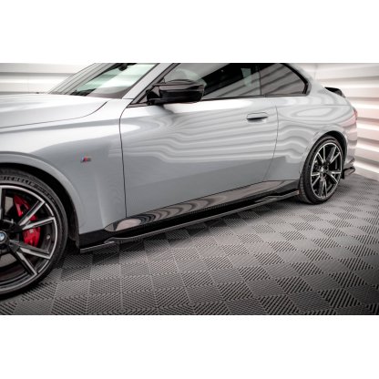 Maxton Design difuzory pod boční prahy ver.2 pro BMW řada 2 G42 M240i, G42 M-Pack, černý lesklý plast ABS