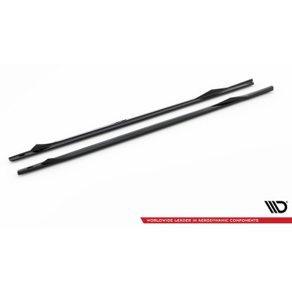 Maxton Design difuzory pod boční prahy ver.2 pro BMW řada 2 G42 M240i, G42 M-Pack, černý lesklý plast ABS