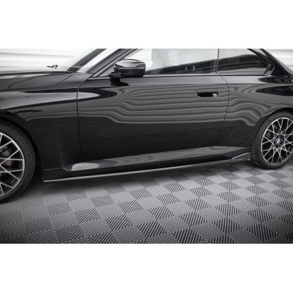 Maxton Design difuzory pod boční prahy ver.2 pro BMW řada 2 G42 Standard, černý lesklý plast ABS