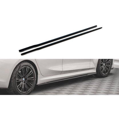 Maxton Design difuzory pod boční prahy ver.2 pro BMW řada 3 G20 M-Pack, G21 M-Pack, černý lesklý plast ABS