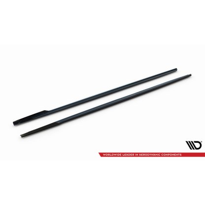 Maxton Design difuzory pod boční prahy ver.2 pro BMW řada 7 G12, černý lesklý plast ABS, long M-Pack