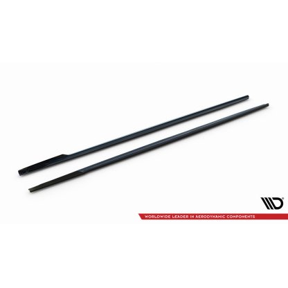 Maxton Design difuzory pod boční prahy ver.2 pro BMW řada 7 G12, černý lesklý plast ABS, long M-Pack