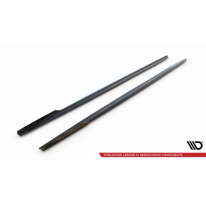 Maxton Design difuzory pod boční prahy ver.2 pro BMW řada 7 G12, černý lesklý plast ABS, long M-Pack