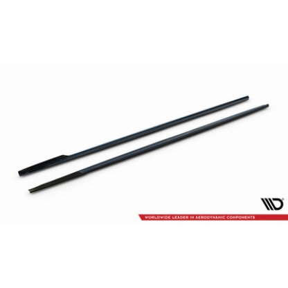Maxton Design difuzory pod boční prahy ver.2 pro BMW řada 7 G12, černý lesklý plast ABS, long M-Pack
