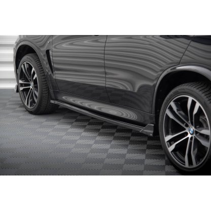 Maxton Design difuzory pod boční prahy ver.2 pro BMW X5 F15, černý lesklý plast ABS, M-Pack