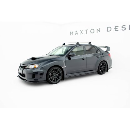 Maxton Design difuzory pod boční prahy ver.2 pro Subaru Impreza WRX STi Mk3 Facelift, černý lesklý plast ABS