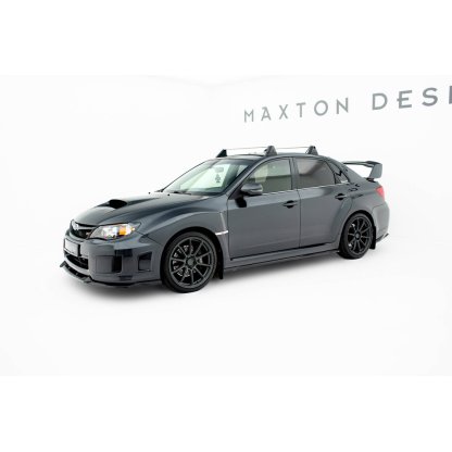 Maxton Design difuzory pod boční prahy ver.2 pro Subaru Impreza WRX STi Mk3 Facelift, černý lesklý plast ABS