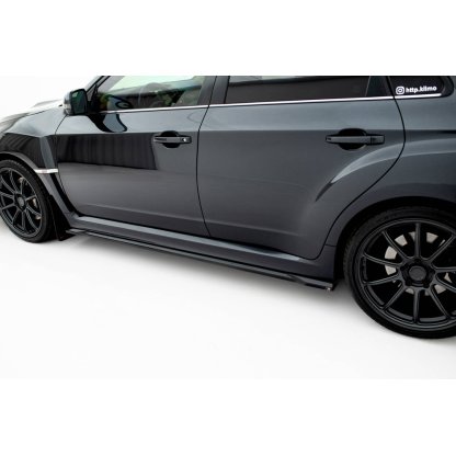 Maxton Design difuzory pod boční prahy ver.2 pro Subaru Impreza WRX STi Mk3 Facelift, černý lesklý plast ABS
