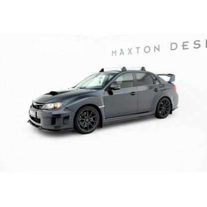 Maxton Design difuzory pod boční prahy ver.2 pro Subaru Impreza WRX STi Mk3 Facelift, černý lesklý plast ABS