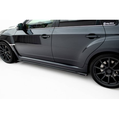 Maxton Design difuzory pod boční prahy ver.2 pro Subaru Impreza WRX STi Mk3 Facelift, černý lesklý plast ABS