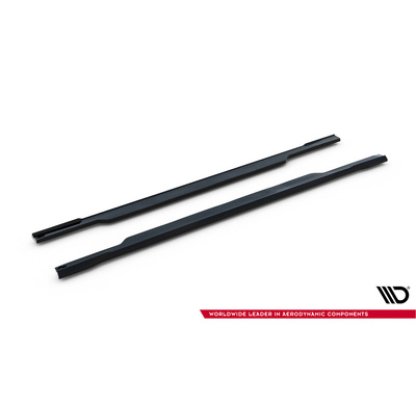 Maxton Design difuzory pod boční prahy ver.2 pro Subaru Impreza WRX STi Mk3 Facelift, černý lesklý plast ABS