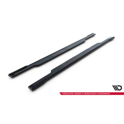 Maxton Design difuzory pod boční prahy ver.2 pro Subaru Impreza WRX STi Mk3 Facelift, černý lesklý plast ABS