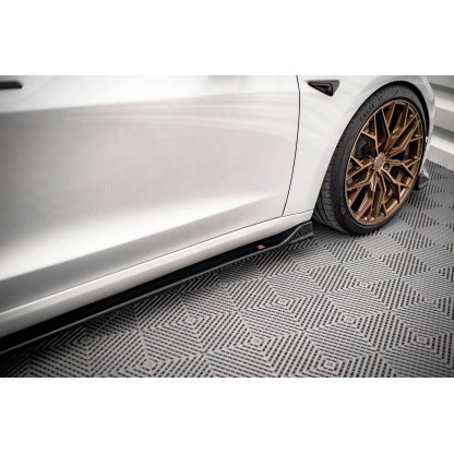 Maxton Design difuzory pod boční prahy ver.2 pro Tesla Model 3 Mk1, plast ABS bez povrchové úpravy