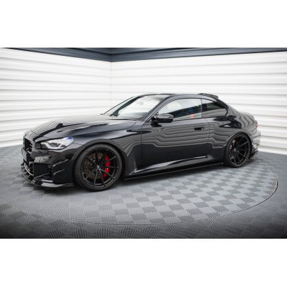 Maxton Design difuzory pod boční prahy ver.3 pro BMW M2 G87, černý lesklý plast ABS