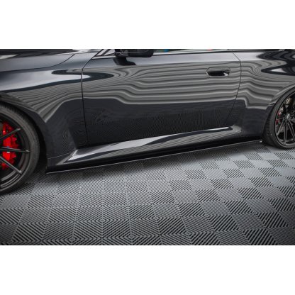 Maxton Design difuzory pod boční prahy ver.3 pro BMW M2 G87, černý lesklý plast ABS