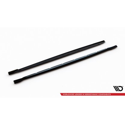 Maxton Design difuzory pod boční prahy ver.3 pro BMW řada 1 F70, černý lesklý plast ABS, M-Pack / M135i