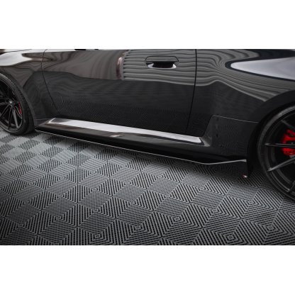 Maxton Design difuzory pod boční prahy ver.4 pro BMW M2 G87, černý lesklý plast ABS