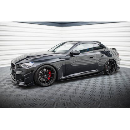 Maxton Design difuzory pod boční prahy ver.4 pro BMW M2 G87, černý lesklý plast ABS