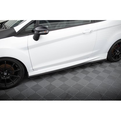 Maxton Design difuzory pod boční prahy ver.4 pro Ford Fiesta ST Mk7, černý lesklý plast ABS, ST-Line