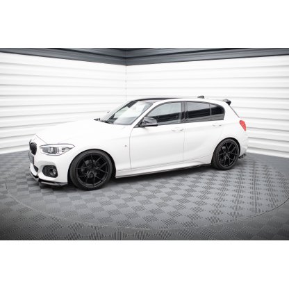 Maxton Design difuzory pod boční prahy ver.5 pro BMW řada 1 F20- F21 Facelift, černý lesklý plast ABS, MPack/M140i
