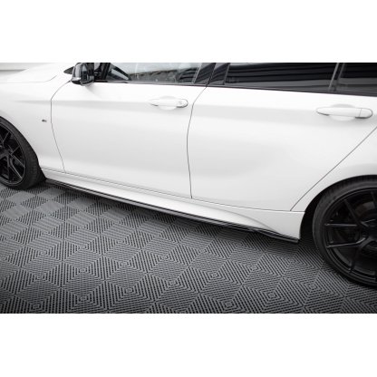 Maxton Design difuzory pod boční prahy ver.5 pro BMW řada 1 F20- F21 Facelift, černý lesklý plast ABS, MPack/M140i