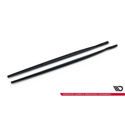 Maxton Design difuzory pod boční prahy ver.5 pro BMW řada 1 F20- F21 Facelift, černý lesklý plast ABS, MPack/M140i