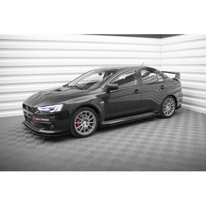Maxton Design křidélka bočních difuzorů pro Mitsubishi Lancer Evo Mk10, plast ABS bez povrchové úpravy