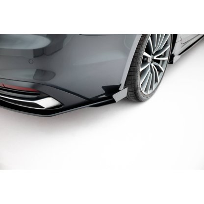 Maxton Design křidélka bočních difuzorů zad. nárazníku pro Audi A5 F5 Facelift, černý lesklý plast ABS