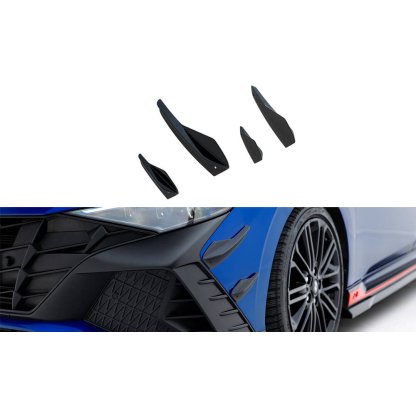 Maxton Design přítlačná křidélka předního nárazníku pro Hyundai Elantra N Mk7, plast ABS bez povrchové úpravy