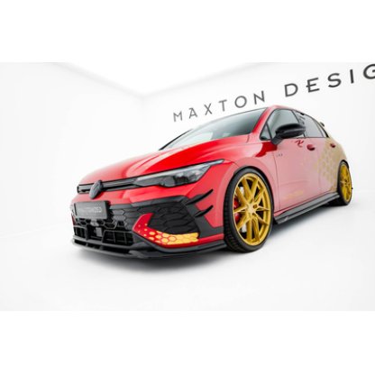 Maxton Design přítlačná křidélka předního nárazníku pro Volkswagen Golf GTI Mk8 Facelift, plast ABS bez povrchové úpravy, Clubsport