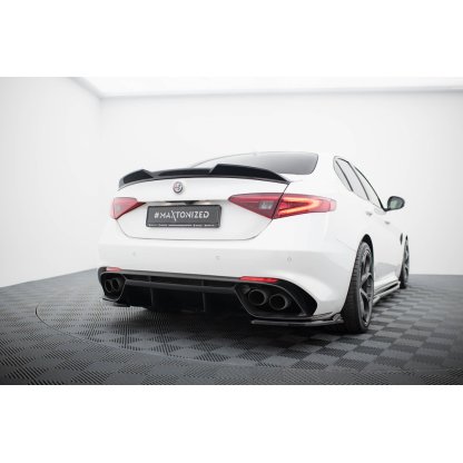 Maxton Design prodloužení spoileru 3d pro Alfa Romeo Giulia Qaudrifoglio, černý lesklý plast ABS