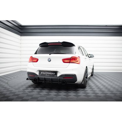 Maxton Design prodloužení spoileru 3d pro BMW řada 1 F20, černý lesklý plast ABS, Standard/M-pack/M140i