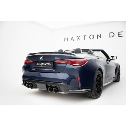 Maxton Design prodloužení spoileru 3d pro BMW řada 4 G23, černý lesklý plast ABS, cabrio/M440i cabrio