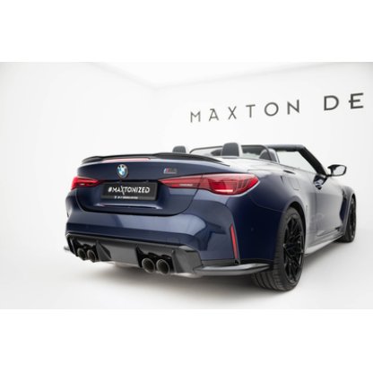 Maxton Design prodloužení spoileru 3d pro BMW řada 4 G23, černý lesklý plast ABS, cabrio/M440i cabrio