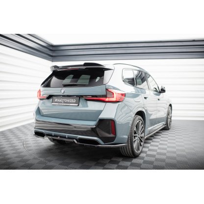Maxton Design prodloužení spoileru 3d pro BMW X1 U11 M-Pack, černý lesklý plast ABS