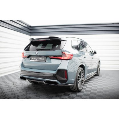 Maxton Design prodloužení spoileru 3d pro BMW X1 U11 M-Pack, černý lesklý plast ABS