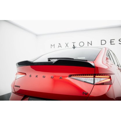 Maxton Design prodloužení spoileru 3d pro Škoda Enyaq iV Mk1, černý lesklý plast ABS