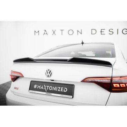 Maxton Design prodloužení spoileru 3d pro Volkswagen Jetta Mk7 GLI, černý lesklý plast ABS