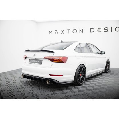 Maxton Design prodloužení spoileru 3d pro Volkswagen Jetta Mk7 GLI, černý lesklý plast ABS
