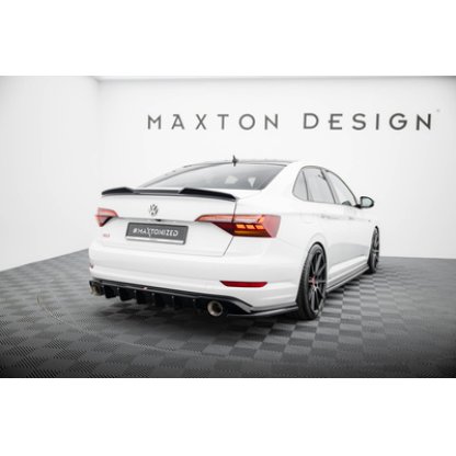 Maxton Design prodloužení spoileru 3d pro Volkswagen Jetta Mk7 GLI, černý lesklý plast ABS