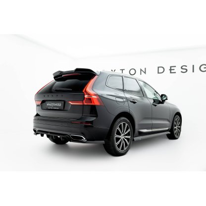 Maxton Design prodloužení spoileru 3d pro Volvo XC60 Mk 2, černý lesklý plast ABS