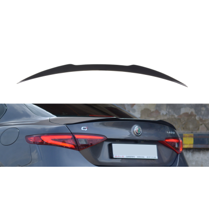 Maxton Design prodloužení spoileru pro Alfa Romeo Giulia Veloce, černý lesklý plast ABS, Sport / Quadrifoglio