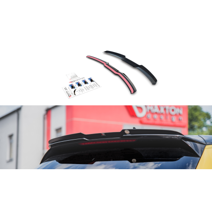 Maxton Design prodloužení spoileru pro Audi A1 GB, černý lesklý plast ABS